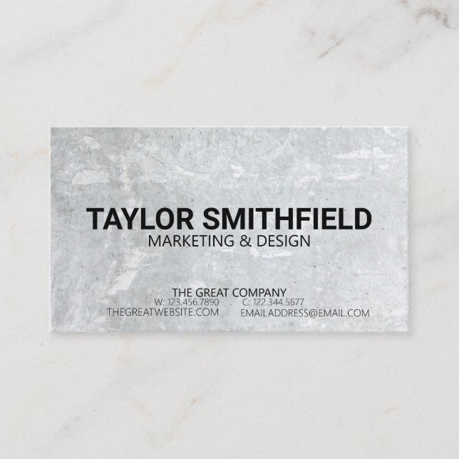 Concret professionnel tendance Carte de visite sim (Devant)