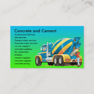 Concrete and Cement Mixer Business Card