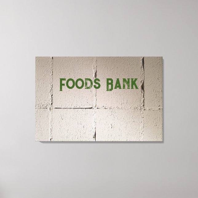 Concrete Block Wall for your own graffiti Canvas Print (Front)