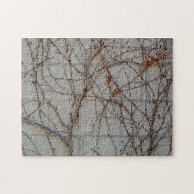 Concrete Block Wall With Vines Jigsaw Puzzle (Horizontal)