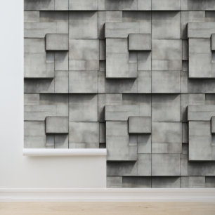 Concrete Blocks Pattern Wallpaper
