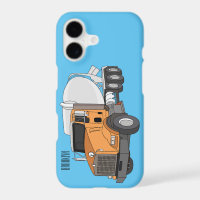 Concrete cement mixing truck cartoon illustration