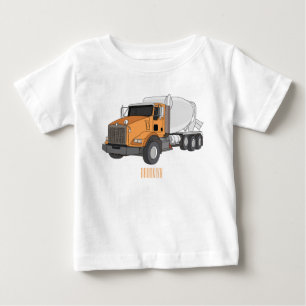 Concrete cement mixing truck cartoon illustration baby T-Shirt