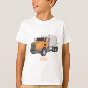 Concrete cement mixing truck cartoon illustration T-Shirt