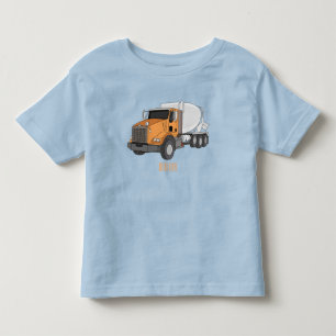 Concrete cement mixing truck cartoon illustration toddler t-shirt