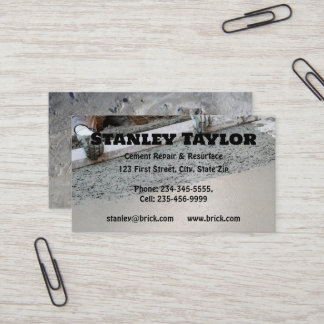 Concrete & Cement Solutions Custom Business Card