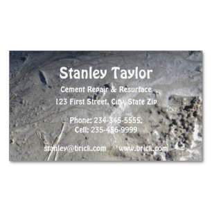 Concrete & Cement Solutions Custom Magnetic Business Card