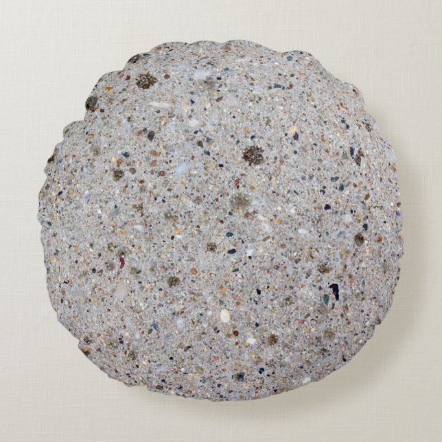 Concrete Cement Surface Photo Round Pillow (Front)