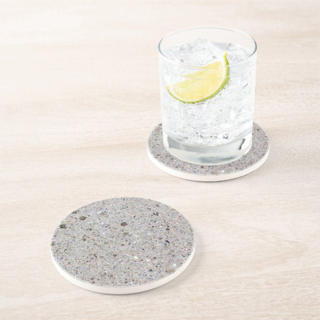 Concrete Cement Texture Photo Coaster (Side)