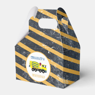 Concrete Cement Truck Construction Trucks Birthday Favor Box