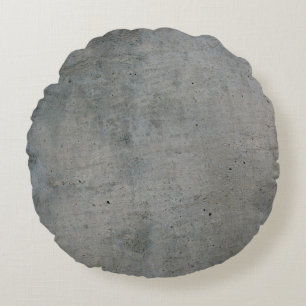 Concrete cement wall grey texture round pillow