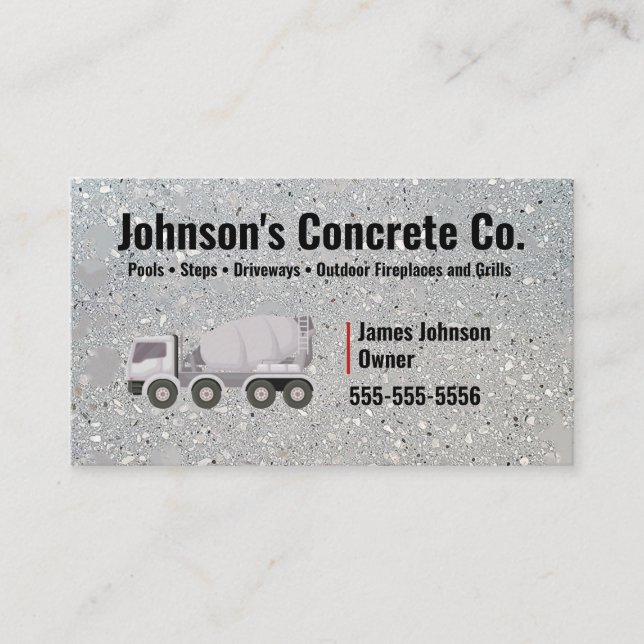 Concrete Company Business Card (Front)