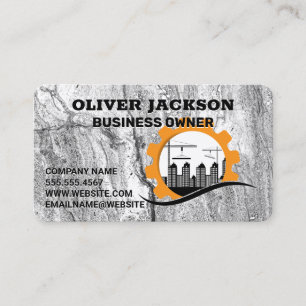 Concrete Construction General Contractor Business Card