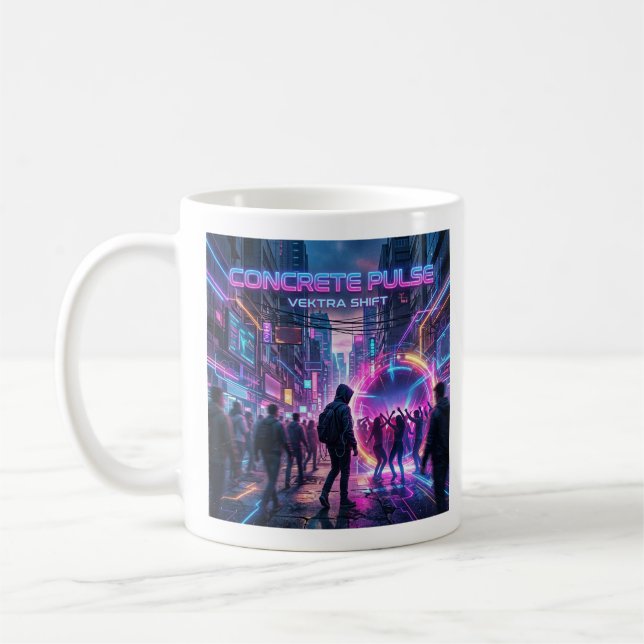Concrete Edge Neon EDM Coffee Mug (Left)