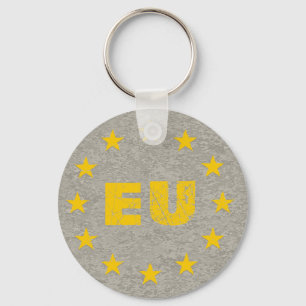 Concrete EU Flag Keychain