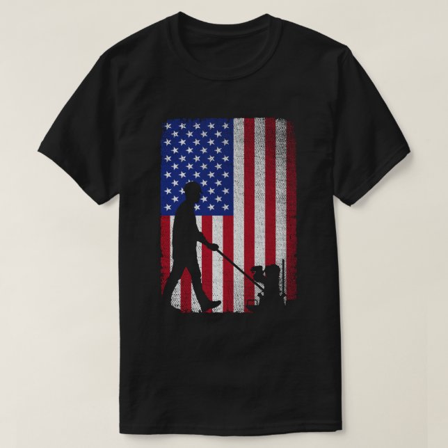 Concrete Finisher American Flag Patriotic  T-Shirt (Design Front)