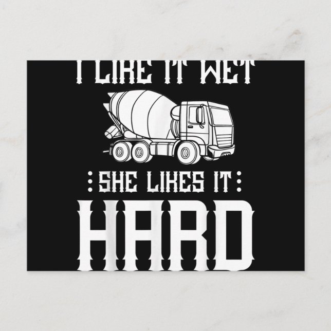 Concrete Finisher Worker Cement Mixer Truck Driver Holiday Postcard (Front)