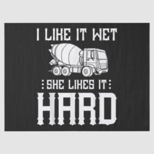 Concrete Finisher Worker Cement Mixer Truck Driver Tissue Paper
