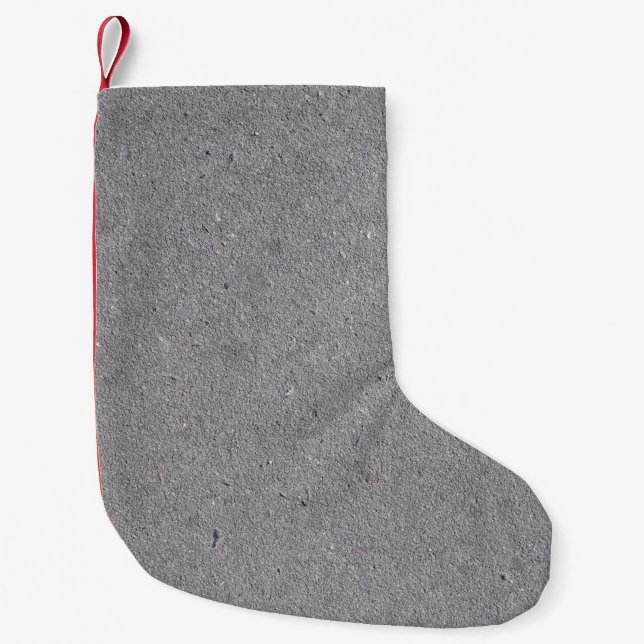 Concrete gray background texture small christmas stocking (Front)