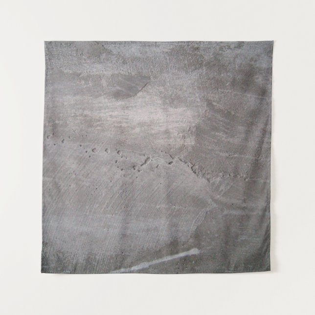 Concrete grey gray wall plaster tapestry (Front)