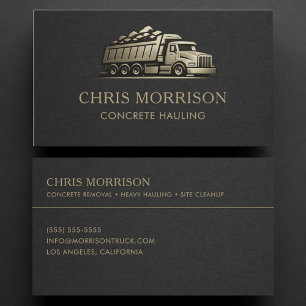 Concrete Hauling Services Professional Business Card