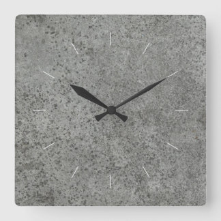 CONCRETE | industrial decor Square Wall Clock