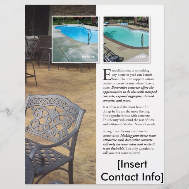 Concrete Landscaping Flyer with Brickform (Back)