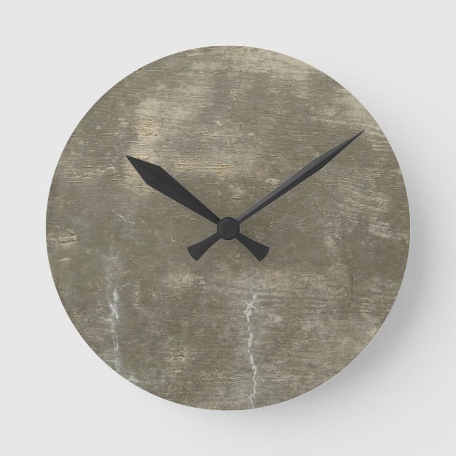 Concrete Look Round Clock (Front)