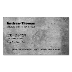 Concrete Magnetic Business Card