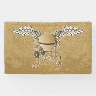 Concrete mixer beige banner