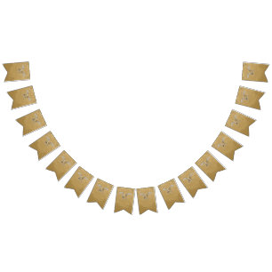 Concrete mixer beige bunting flags
