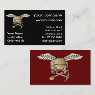 Concrete mixer beige business card