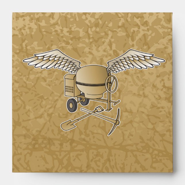 Concrete mixer beige envelope (Front)