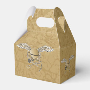Concrete mixer beige favor box