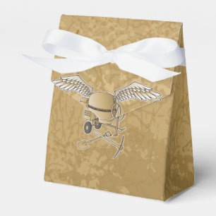 Concrete mixer beige favor box