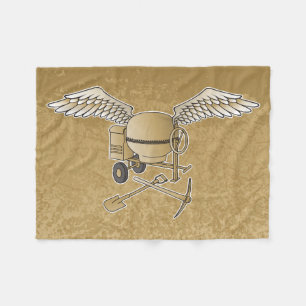 Concrete mixer beige fleece blanket