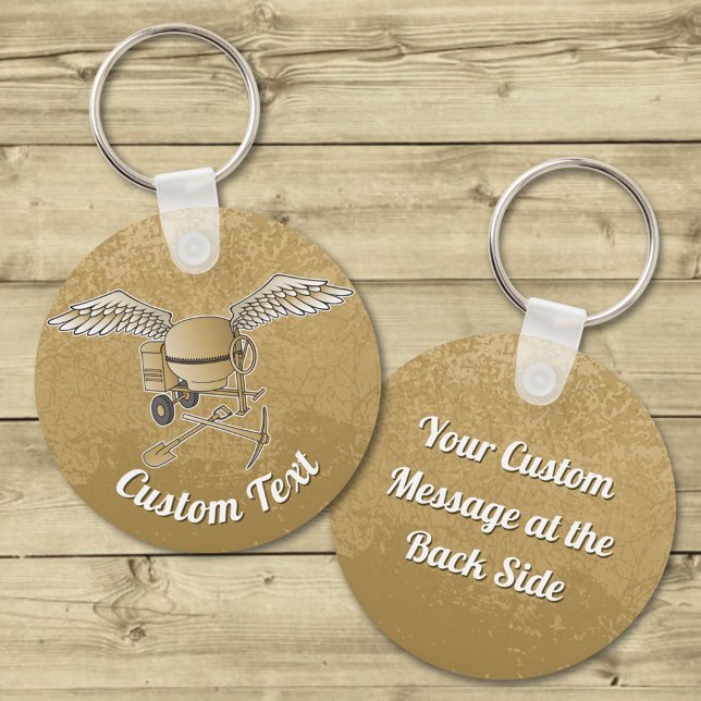 Concrete Mixer Beige Keychain (Creator Uploaded)
