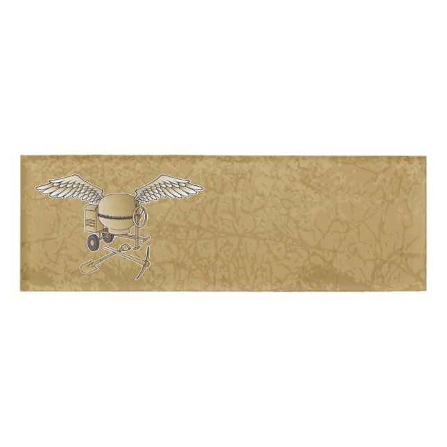 Concrete mixer beige name tag (Front)