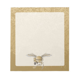 Concrete mixer beige notepad