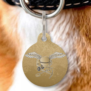 Concrete mixer beige pet tag