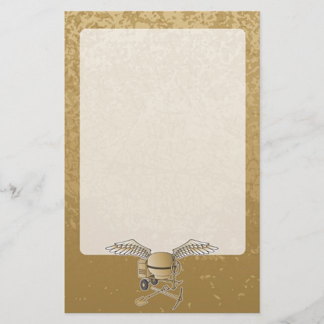 Concrete mixer beige stationery (Front)