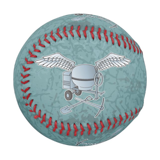 Concrete mixer blue-grey baseball (Back Right)