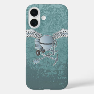 Concrete mixer blue-grey iPhone 16 case