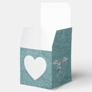 Concrete mixer blue-grey favor box