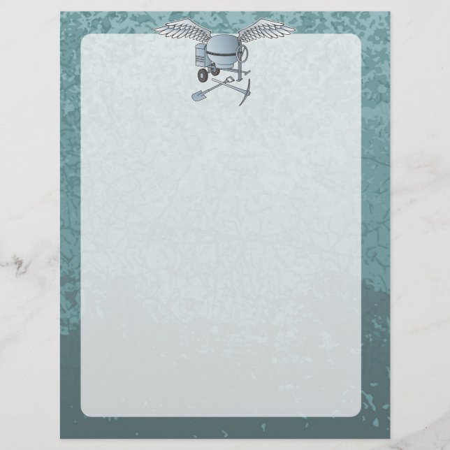 Concrete mixer blue-grey flyer (Front)