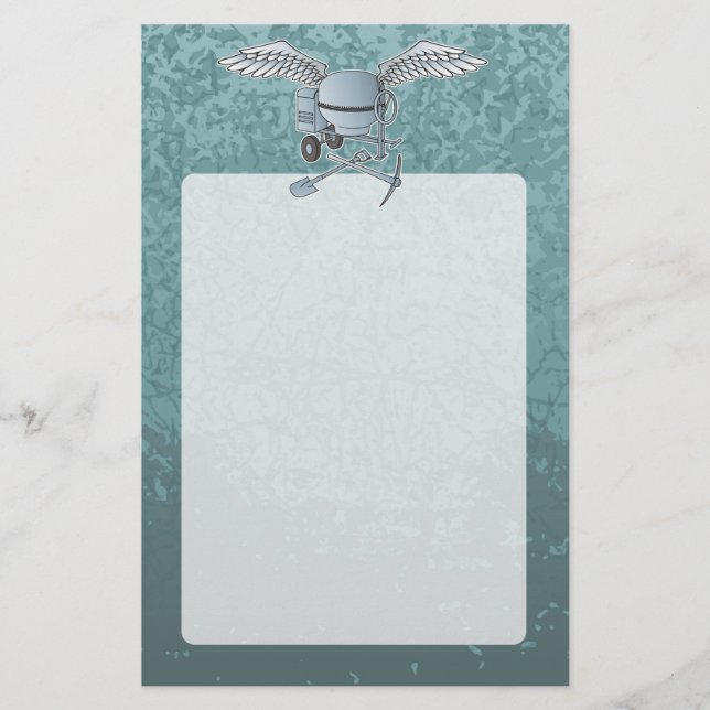 Concrete mixer blue-grey flyer (Front)