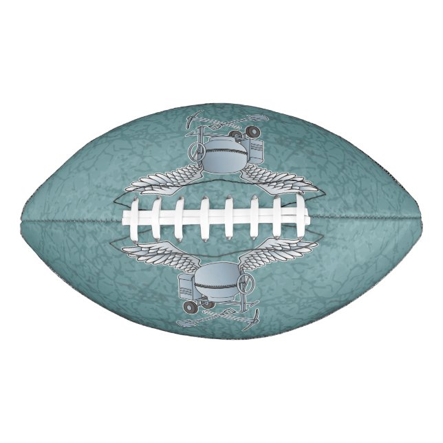 Concrete mixer blue-grey football (Front)