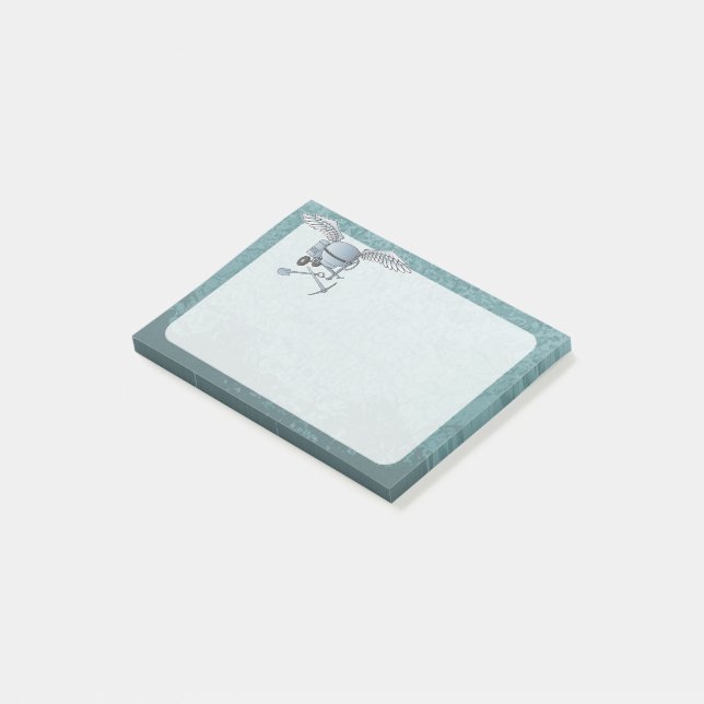 Concrete mixer blue-grey post-it notes (Angled)