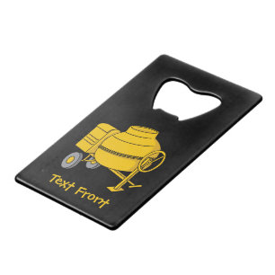 Concrete Mixer Credit Card Bottle Opener