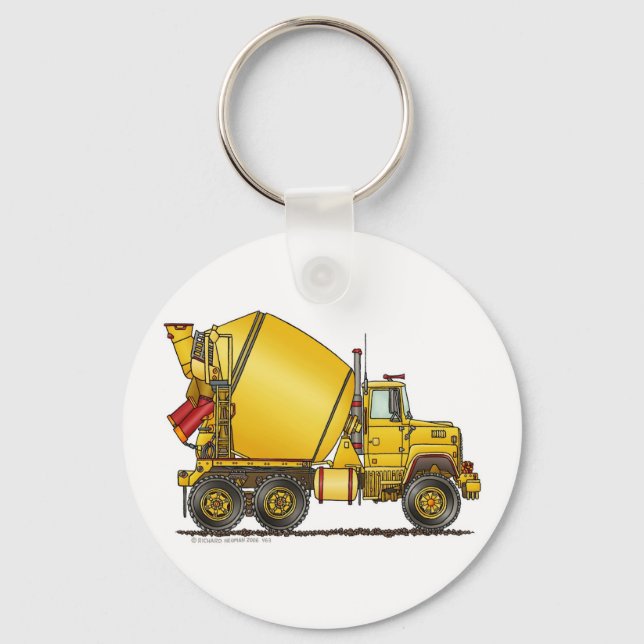 Concrete Mixer Truck Key Chains (Front)